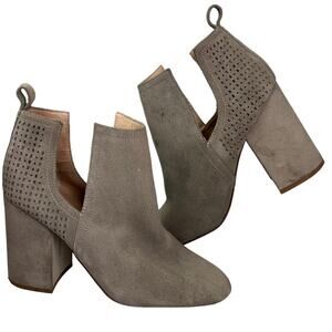 Steve Madden Boots Women's Size 9 M Taupe Suede Ankle Booties Norelle 0281 Boho